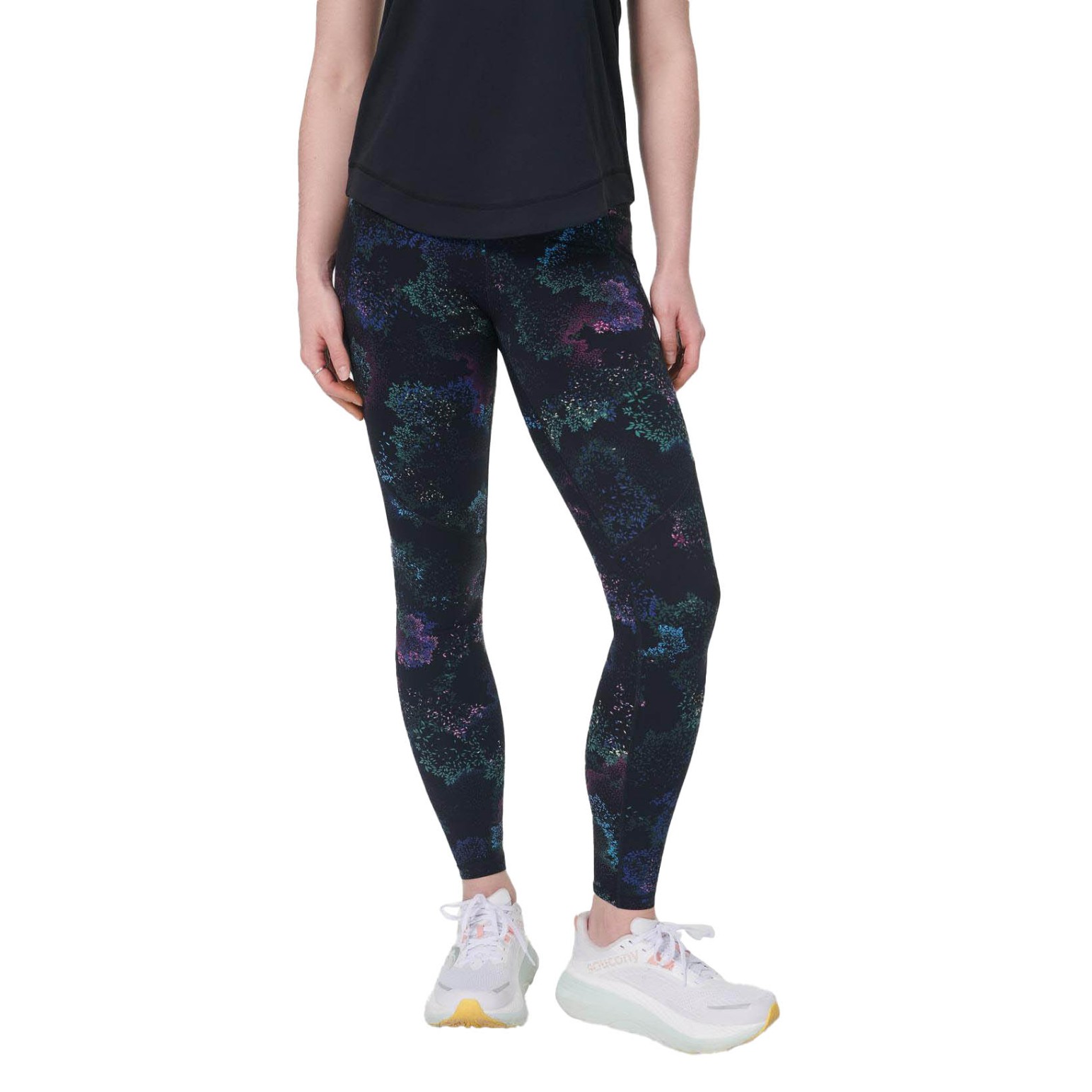 Sweaty Betty Power 7/8 Workout Leggings Black Canopy Print